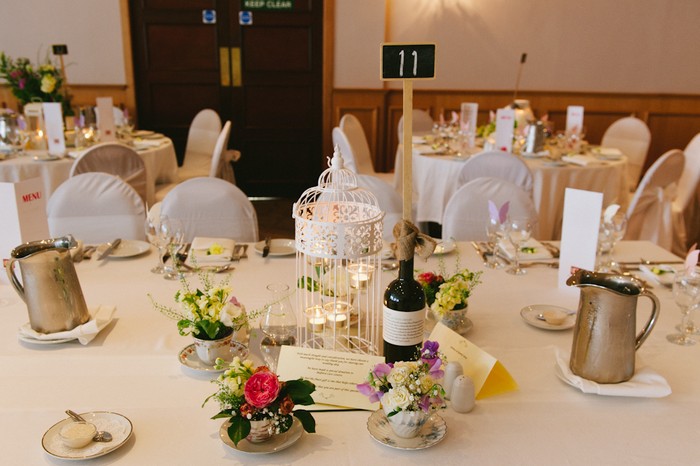 rustic style wedding table reception spring garden wedding table centrepiece